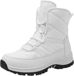 peqiut Womens Snow Boots Winter Snow Shoes Round Toe Non Slip Winter Ankle Boots Fashion Short Outdoor Booties Comfort