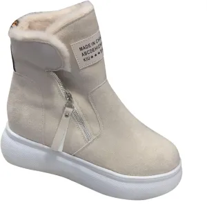peqiut Womens Snow Boots Winter Snow Shoes Solid Color Fashion Warm Winter Ankle Boots Ladies Warm Outdoor Booties Comfort