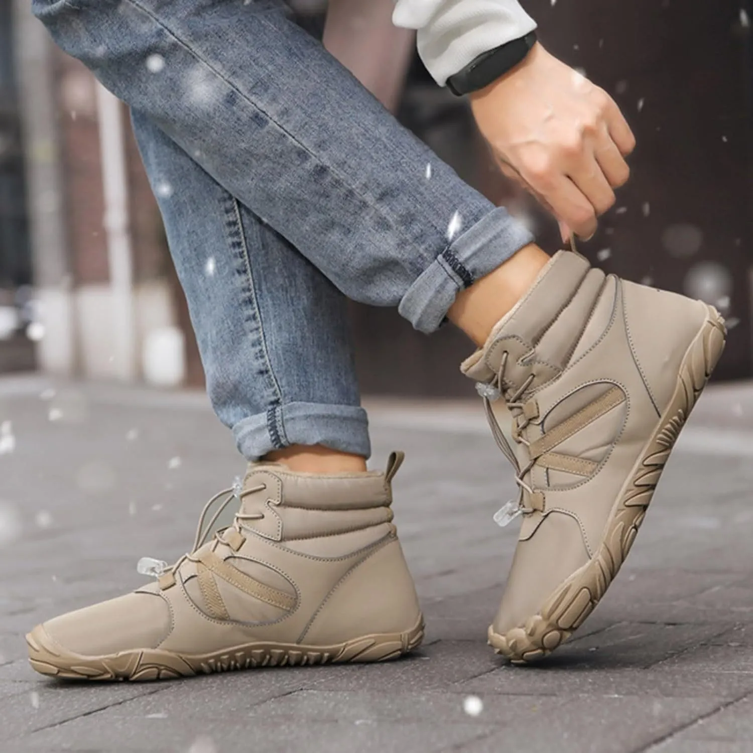 peqiut Womens Snow Boots Winter Snow Shoes Wide Calf Non Slip Winter Ankle Boots Fashion Short Outdoor Booties Comfort