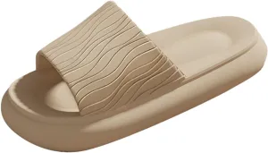Pillow Slides for Women Men Anti-Slip Open Toe Slippers Unisex Bathroom Shower Pool Slides Sandals Thick Sole 2025