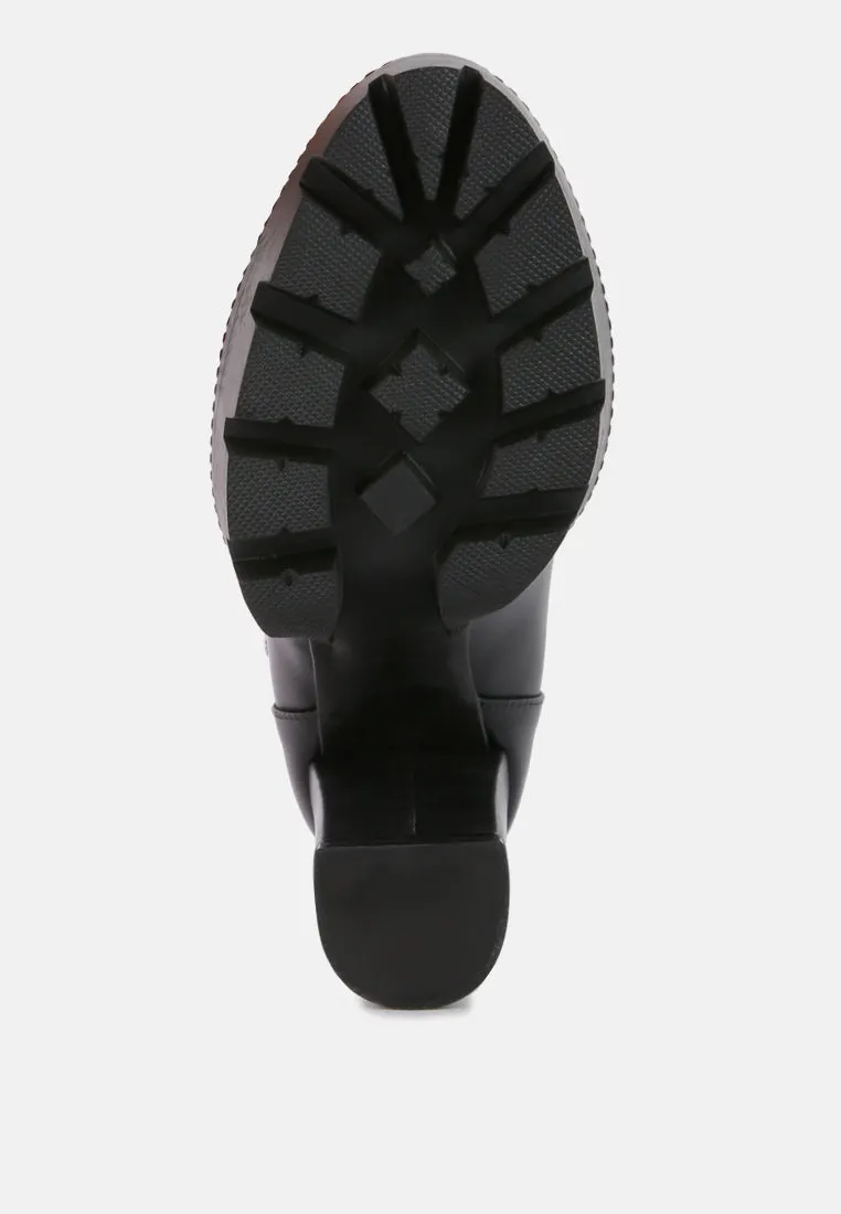 pines faux fur collared platform ankle boots