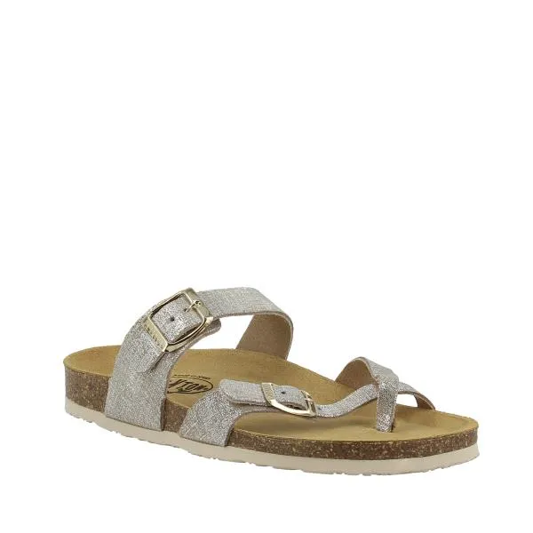 Plakton 181032 Silver Thong Sandals