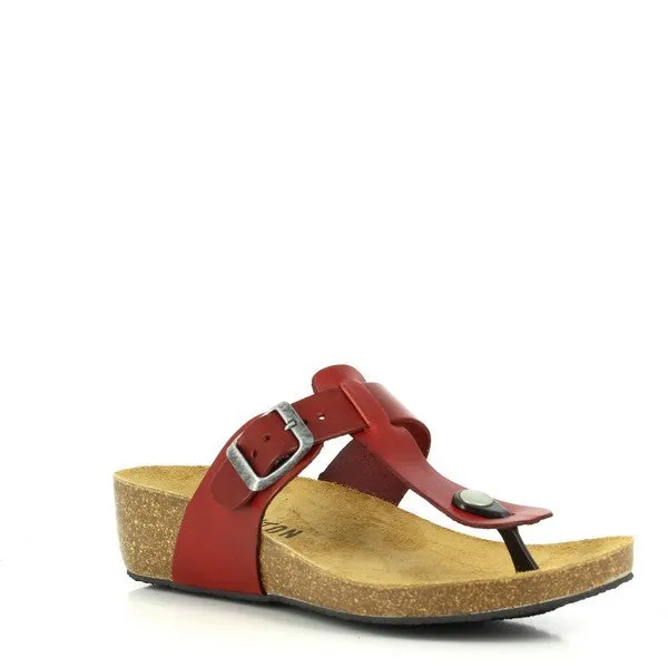 Plakton 241665 Red Thong Wedges