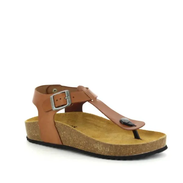 Plakton 341676 Brown Slingback Thong Sandals