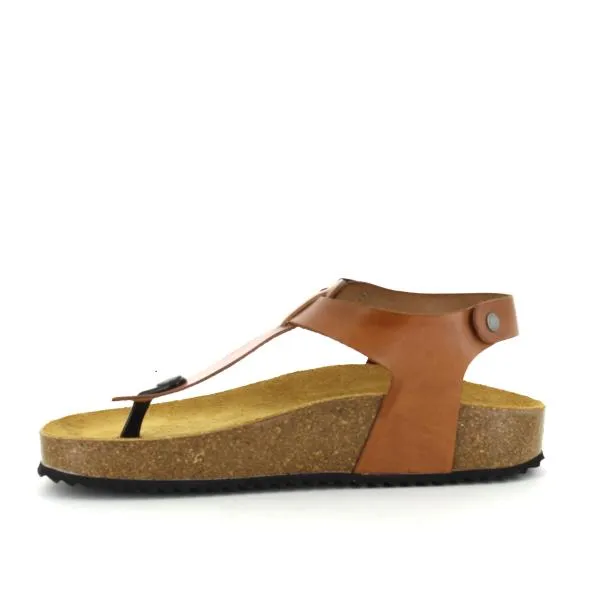 Plakton 341676 Brown Slingback Thong Sandals