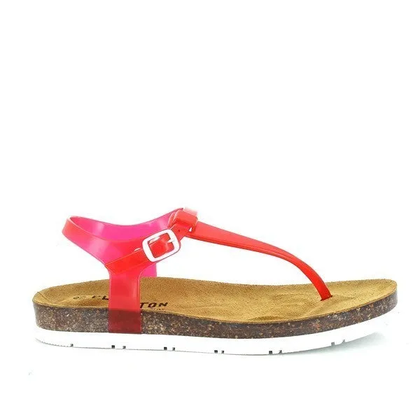 Plakton 565521 Red Slingback Thong Sandals