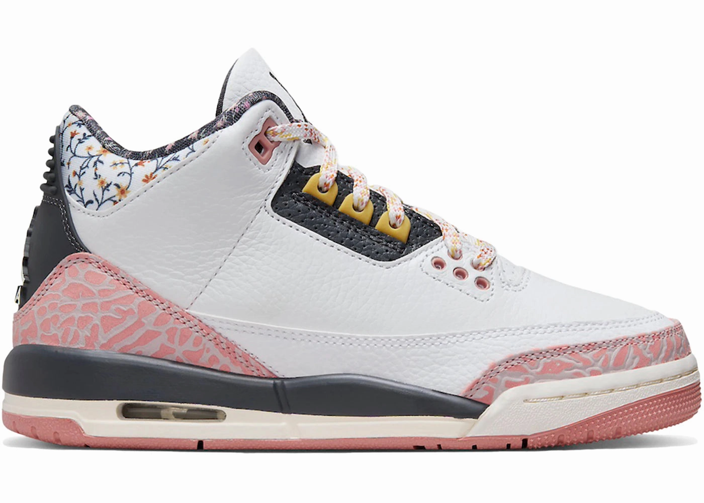 Jordan 3 Retro Vintage Floral Tension Dispersing Outsole Energy Bounce