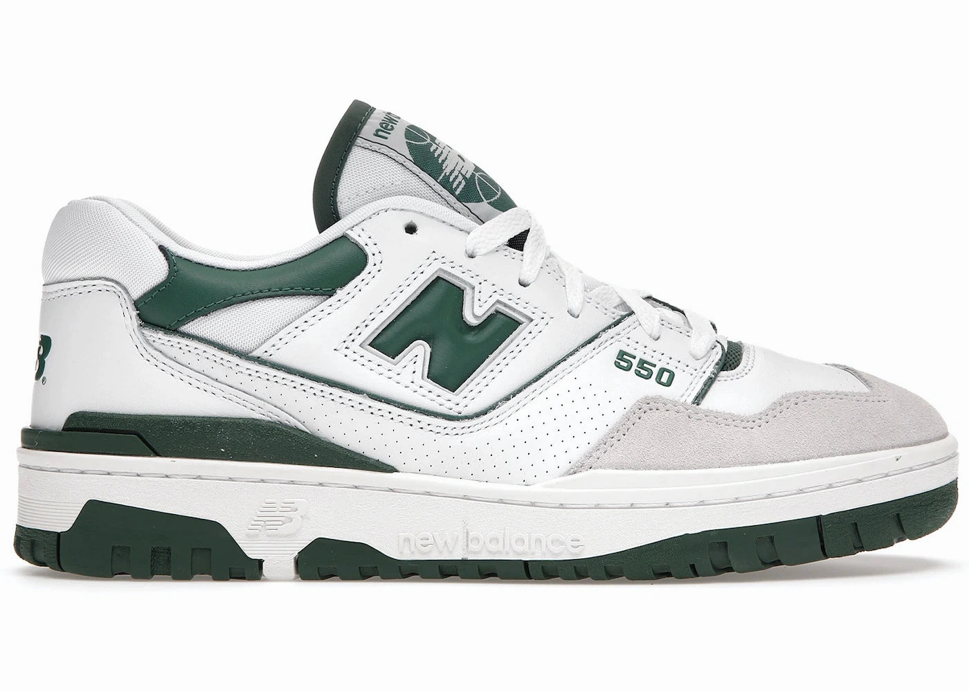 Torsional Stability Frame Sleek Wear New Balance 550 White Green