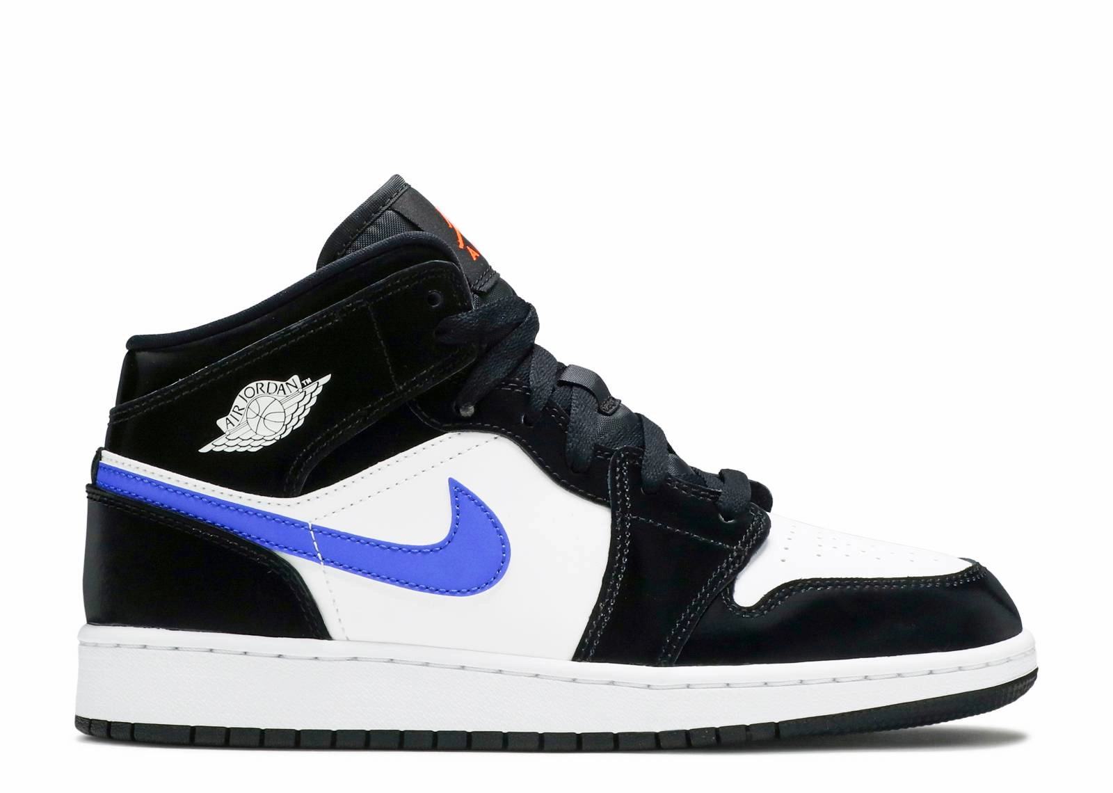 Jordan 1 Mid Black Racer Blue (GS) Competitive Edge aerobic footwear