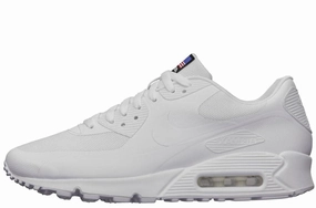 Nike Air Max 90 HYP QS Independence Day 'White' Sleek Microfiber Heel Counter