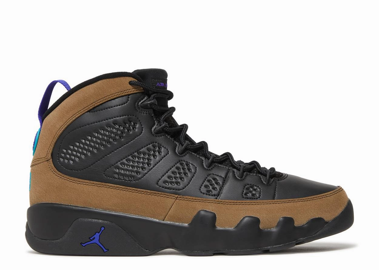 Outdoor - exercise all - season shoes Jordan 9 Retro Light Olive Concord