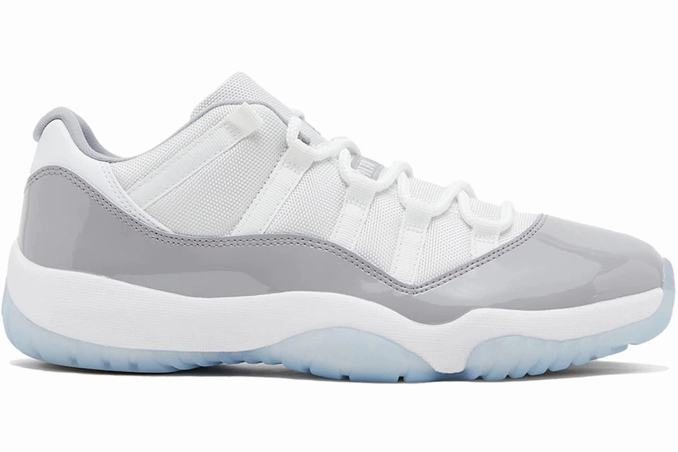 Jordan 11 Retro Low Cement Grey aerodynamic shoes Multi   Directional Tread