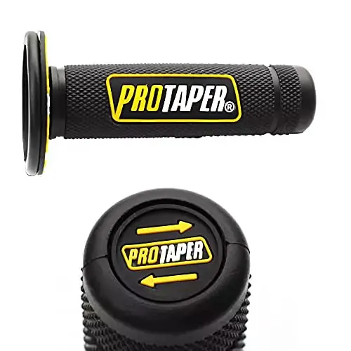 PROTAPER HANDLE GRIP for  ATV, BANSHEE 350, RAPTOR 700, YAMAHA DIRT BIKE-(YELLOW/BLACK)