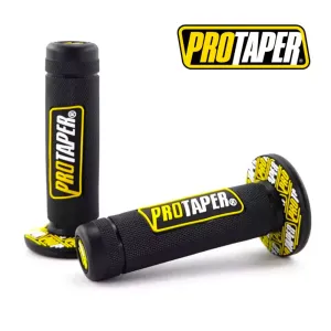 PROTAPER HANDLE GRIP for  ATV, BANSHEE 350, RAPTOR 700, YAMAHA DIRT BIKE-(YELLOW/BLACK)