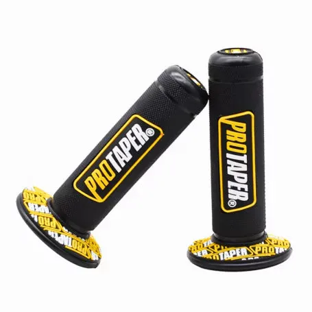 PROTAPER HANDLE GRIP for  ATV, BANSHEE 350, RAPTOR 700, YAMAHA DIRT BIKE-(YELLOW/BLACK)