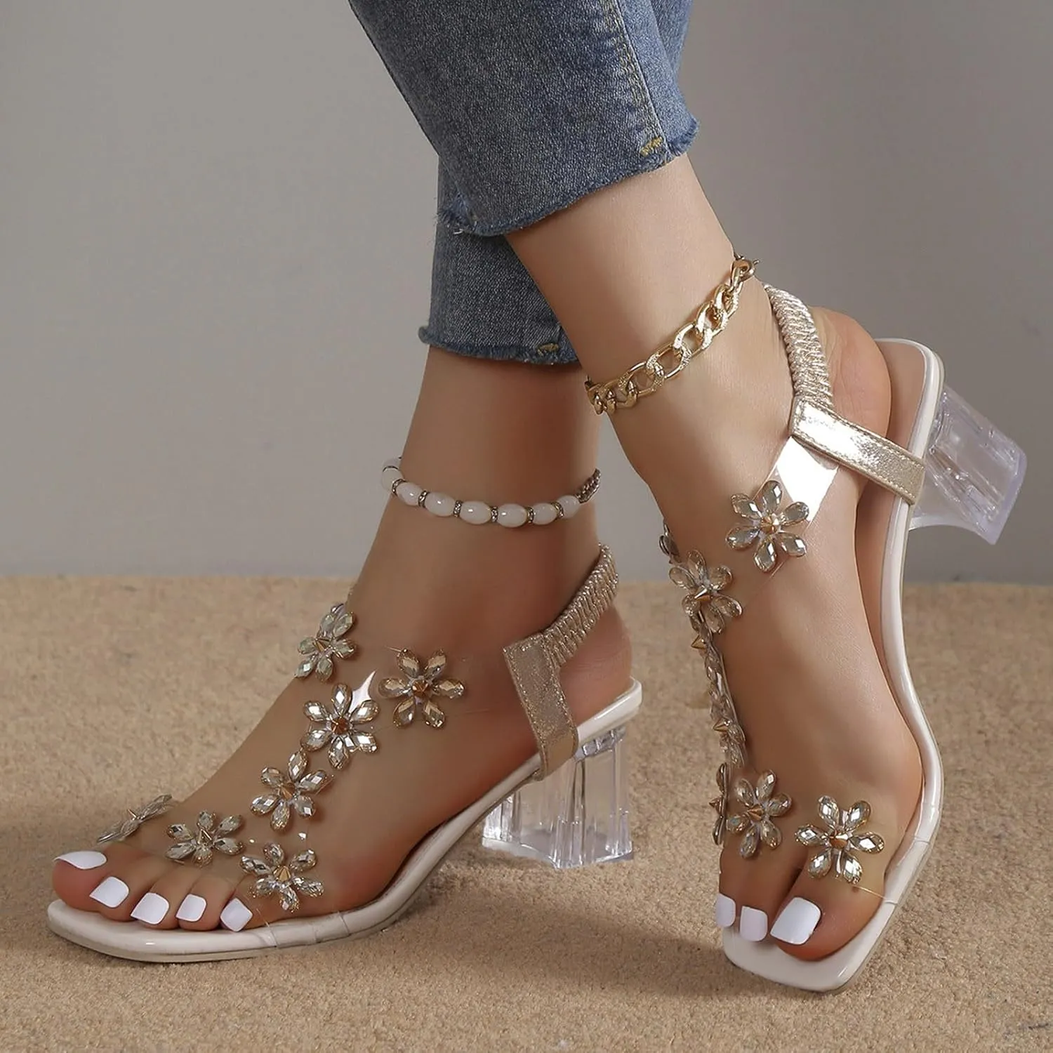Pumps Shoes Dressy Fashion Comfortable Heels Scandals for Women High Heels Open Toe Cover Heel Suede Sandals Women's