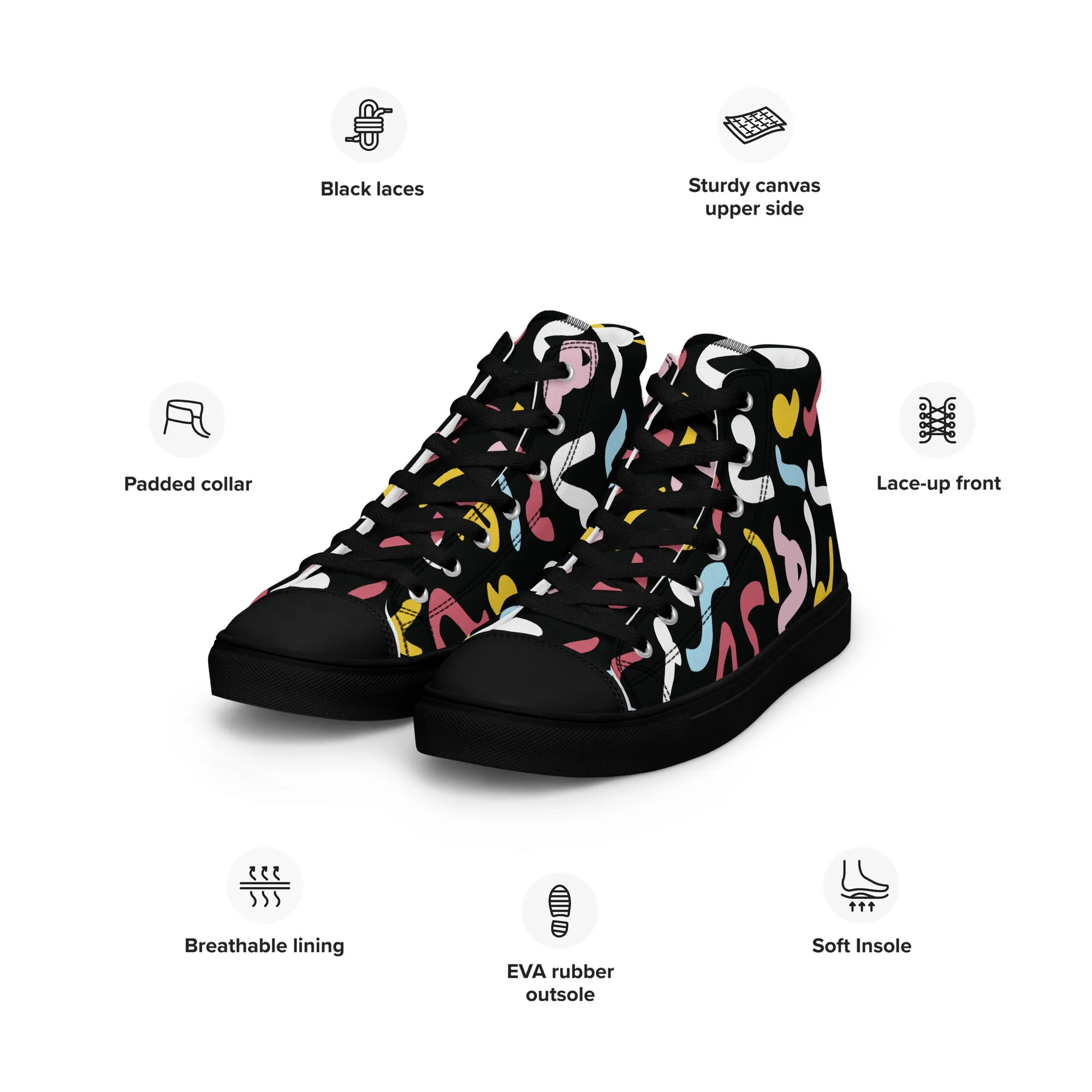 QUANTUM Women’s High Top Canvas Shoes