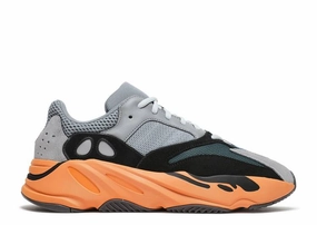 Adidas Yeezy Boost 700 V1 Wash Orange running on gravel shoes