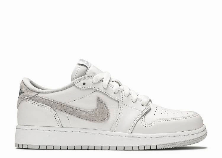 Elastic Collar Adjustable Tongue Jordan 1 Low OG Neutral Grey (GS)