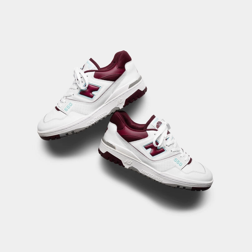 New Balance 550 'Burgundy/Cyan' Durable touch