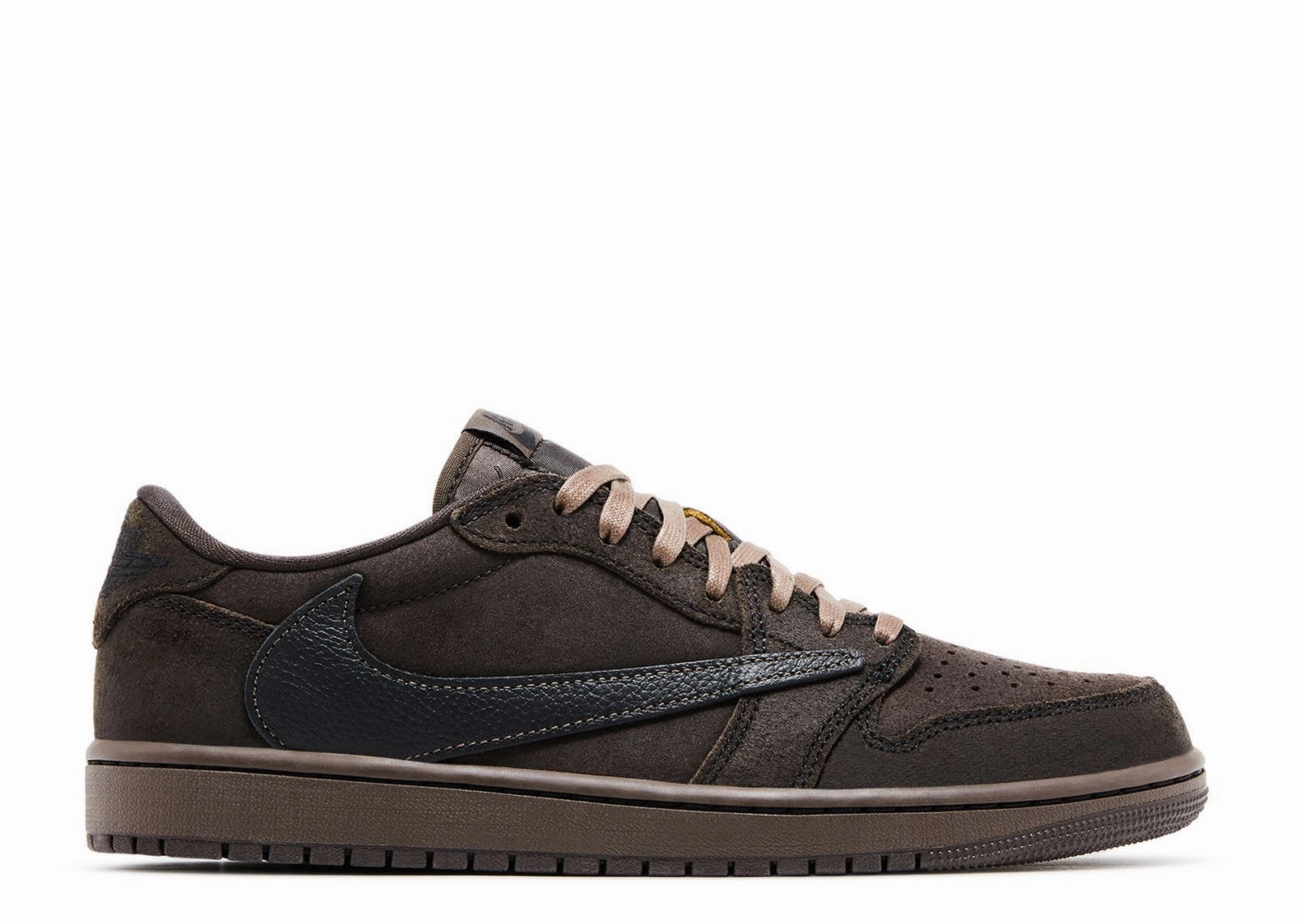 Air Jordan 1 Retro Low OG SP x Travis Scott "Velvet Brown" (Myrtle Beach Location) Elegant Piece RubberHeel