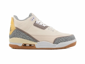 easy - to - clean upper shoes Odor Free Tenis Retro 3 Beige Gris 1.1 Premium