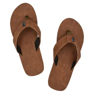 Qwave Vegan Leather Flip Flops for Men