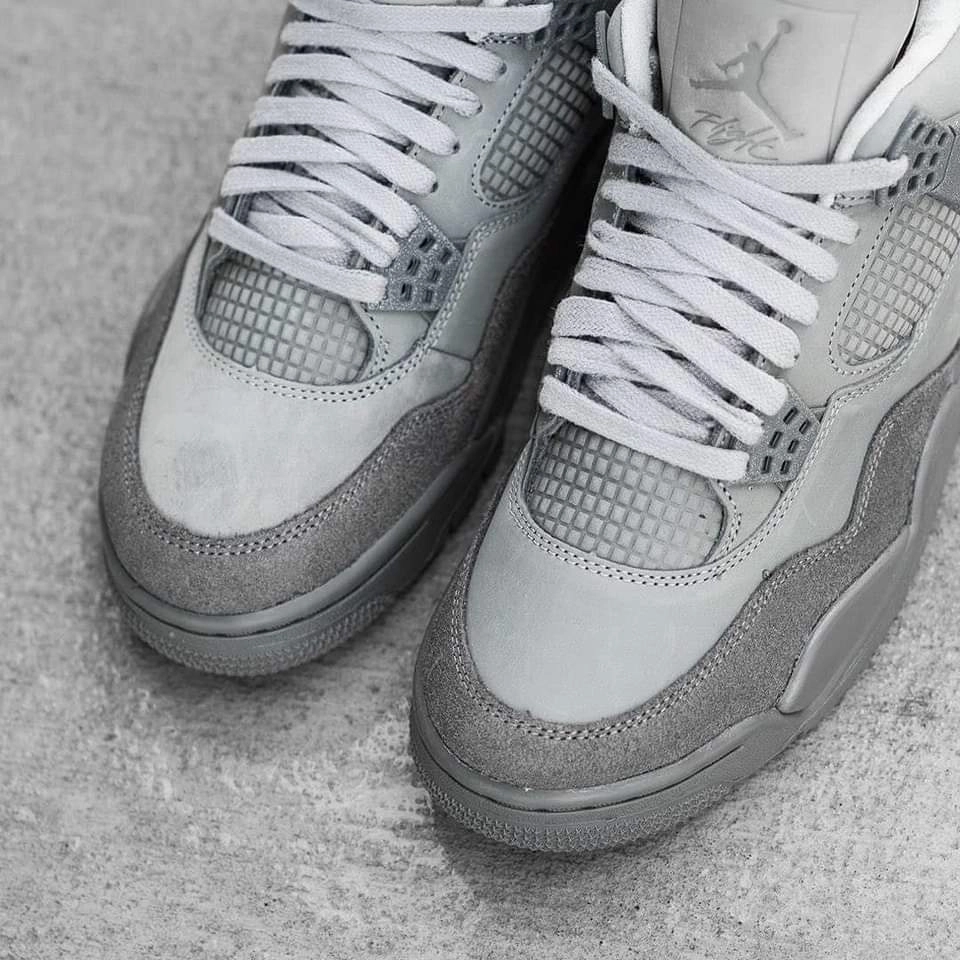 Half   Size Available Shock   Absorbing Jordan 4 Retro SE Paris Olympics Wet Cement