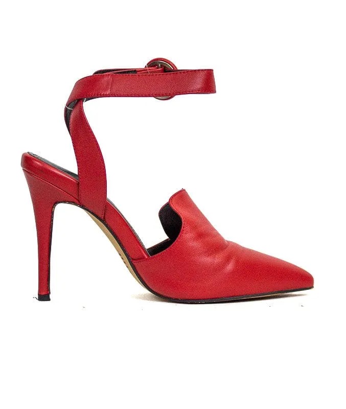 Red Pointed-Toe Heels