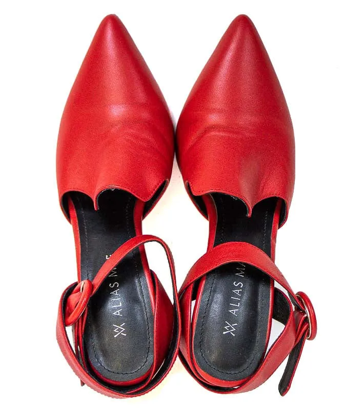 Red Pointed-Toe Heels