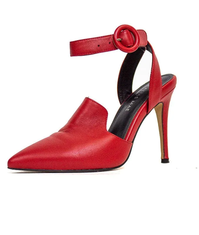 Red Pointed-Toe Heels