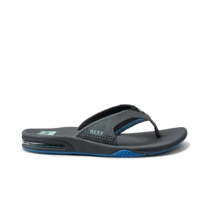 Reef Men's Fanning Flip Flops - Gunmetal/Ocean