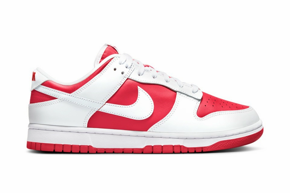 Nike Dunk Low White University Red Soft - Touch