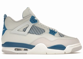 breathable socks patent leather shoes Jordan 4 Retro Military Blue (2024) (Preowned Size 10.5)