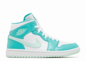 Jordan 1 Mid Washed Teal (W) evening running shoes Stability assistance