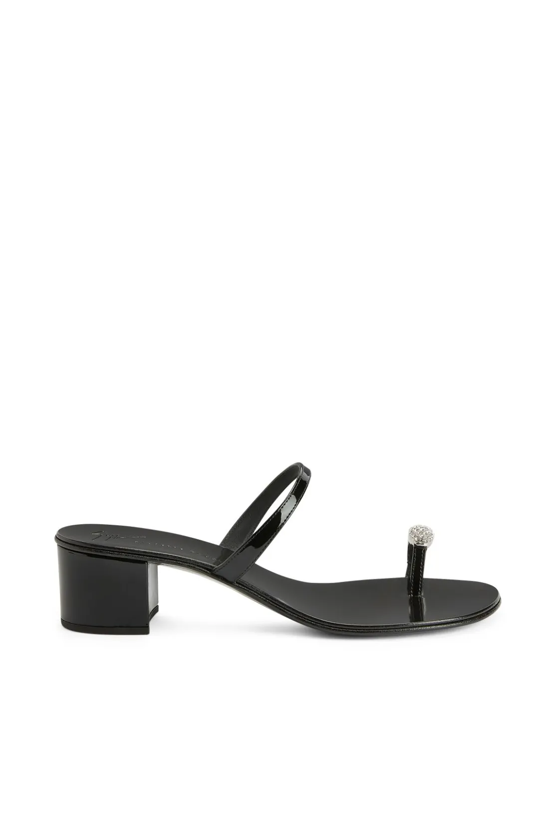 Ring 40 Crystal Sandal | Black