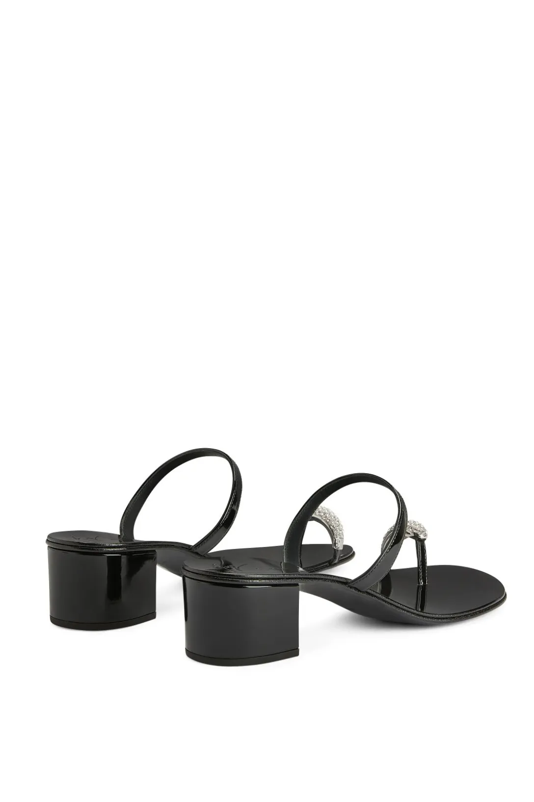Ring 40 Crystal Sandal | Black