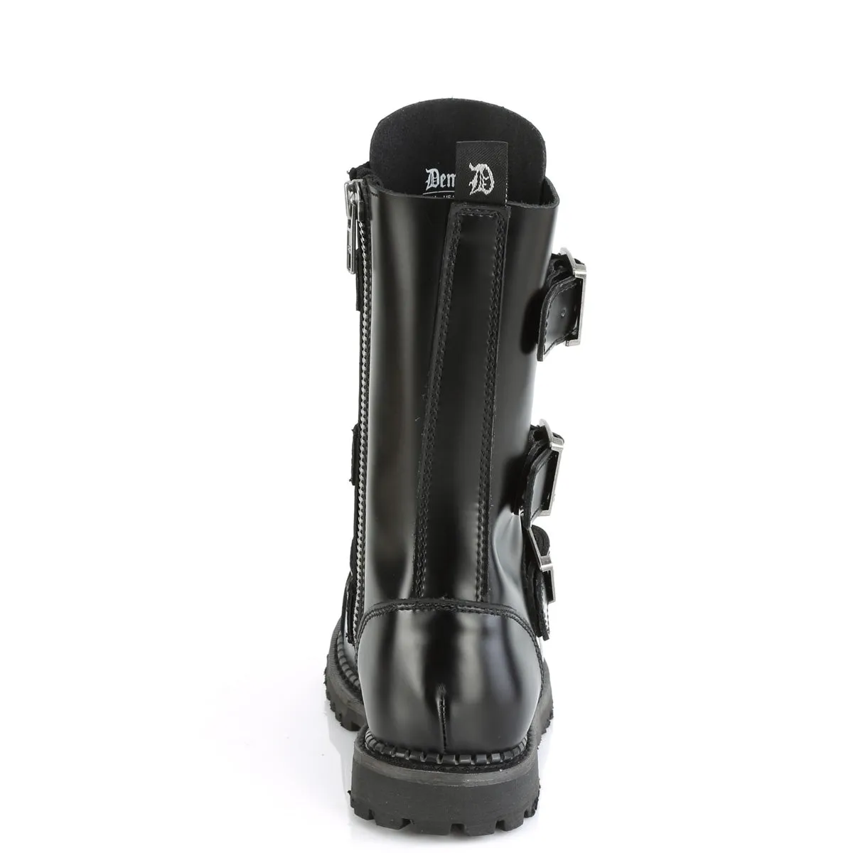 Riot-12BK Leather Combat Boots - Unisex