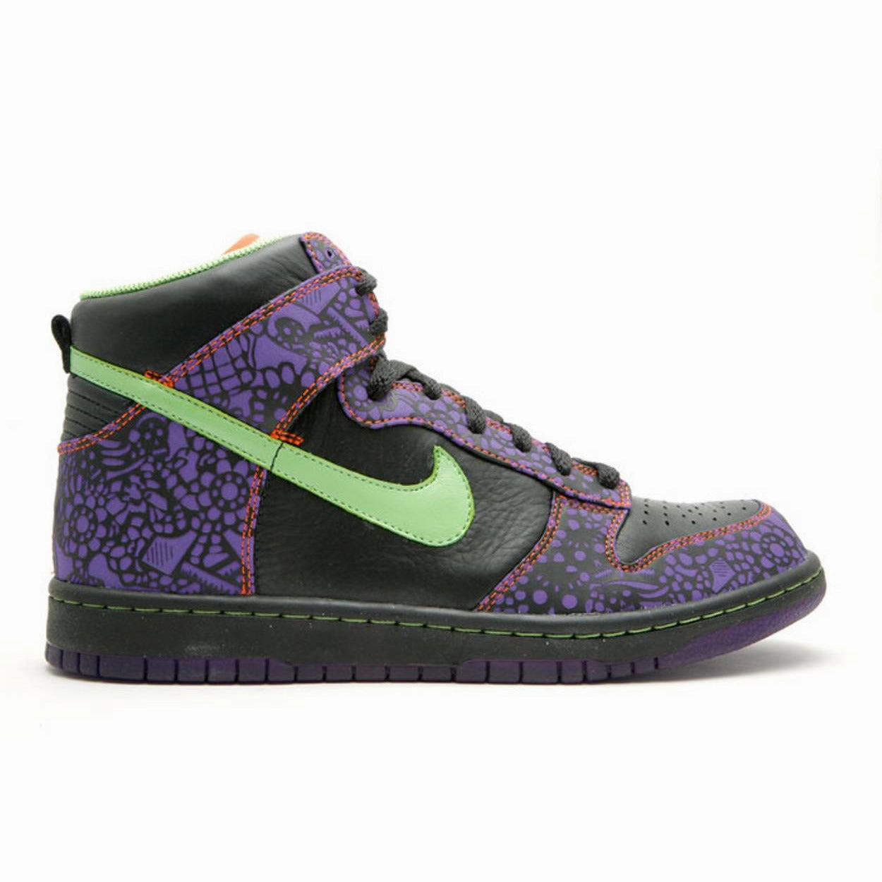 Dunk High Premium "Day of the Dead" polka - dot running wear
