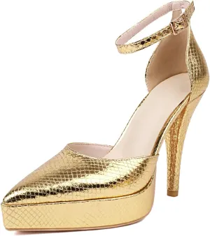 Roimaash Women Dressy Platform Pumps Stiletto High Heels Pointed Toe High Heels