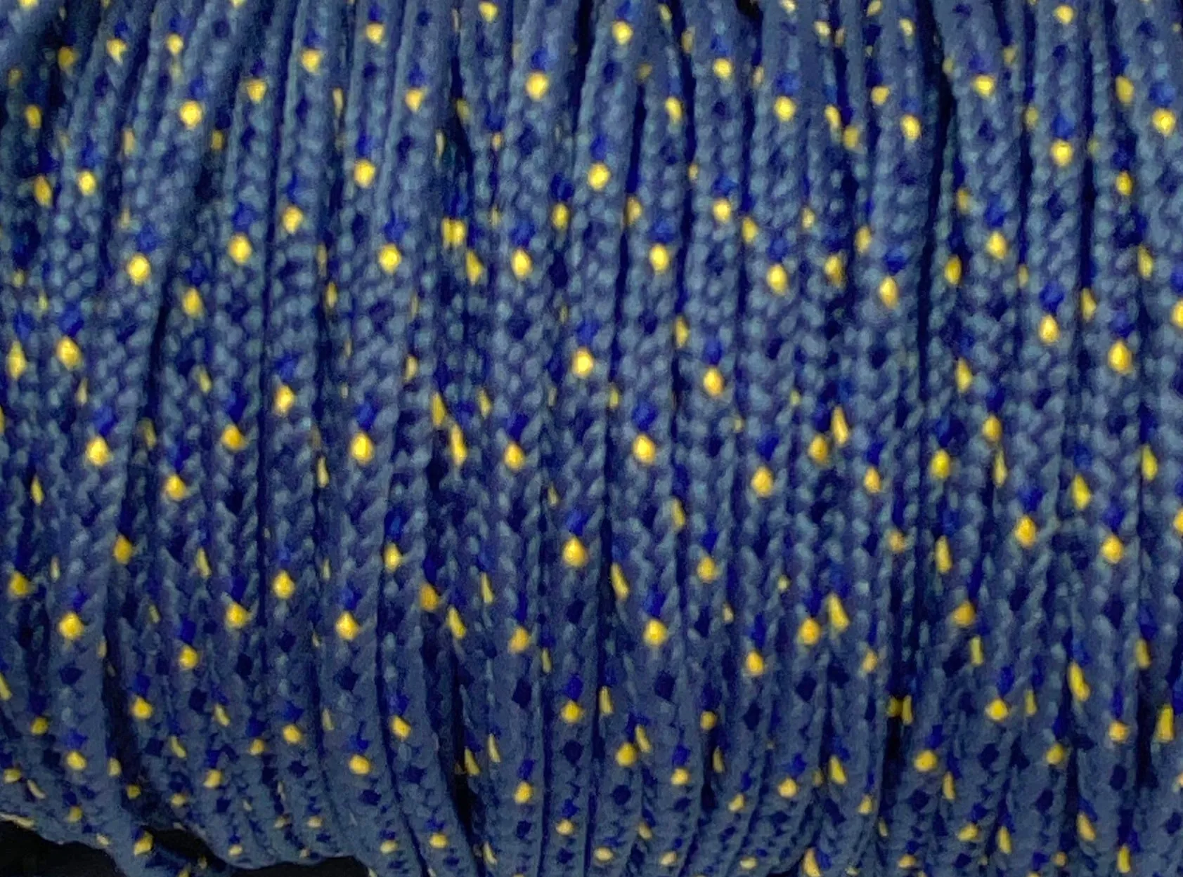 Round Dress Shoelaces - Denim Blue with Navy and Gold Flecks