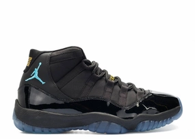 running in snow shoes Jordan 11 Retro Gamma Blue