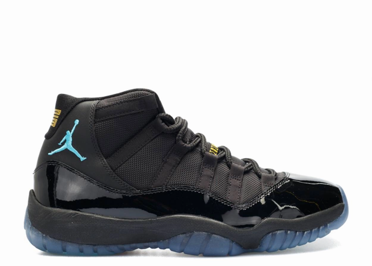 running in snow shoes Jordan 11 Retro Gamma Blue
