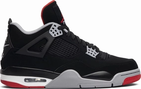 flexible insole shoes footgear Jordan 4 Retro Bred (2019) (Preowned Size 9 RI)