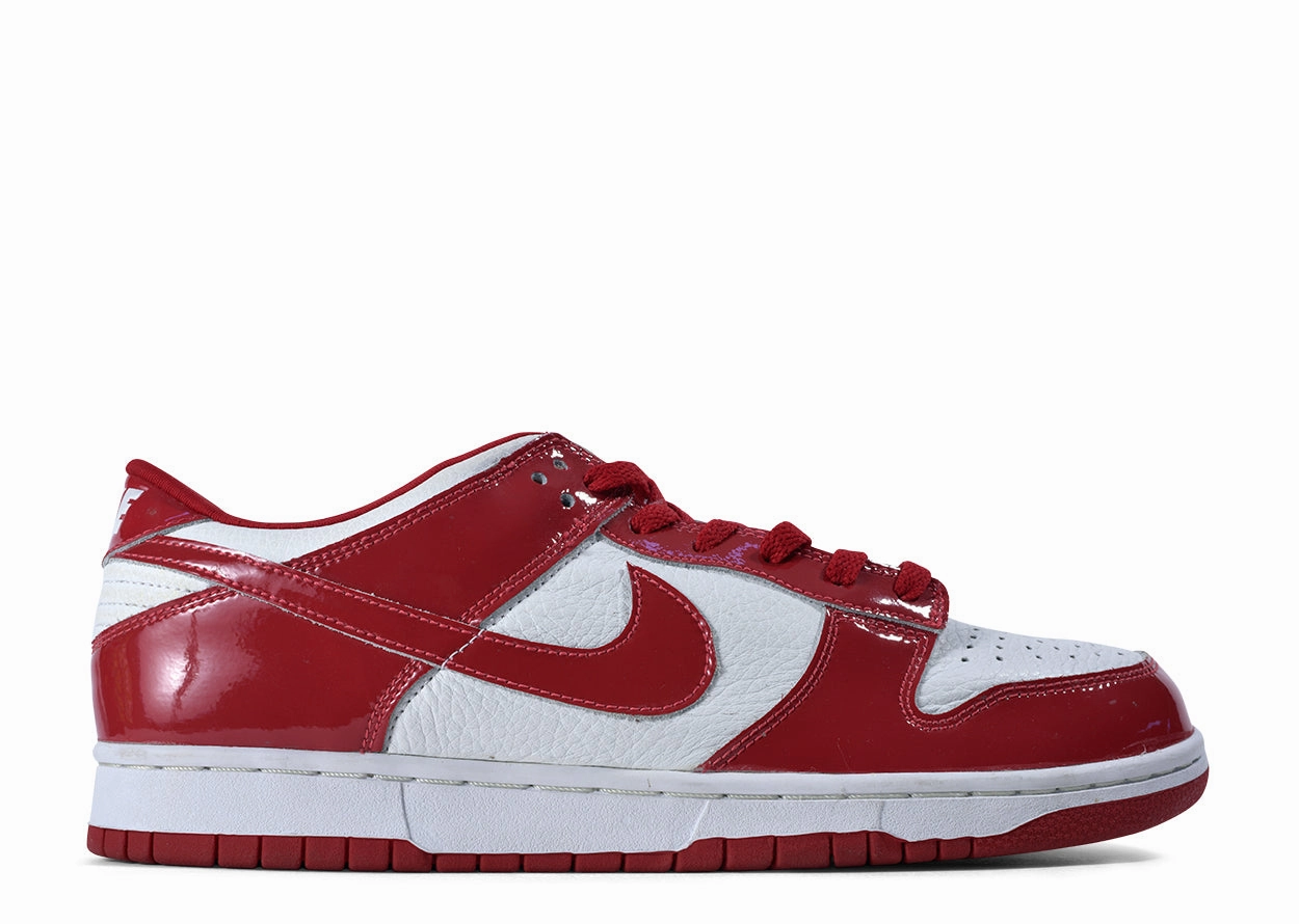Dunk Low Patent "White/Varisty Red" (2002) evening running shoes post - run