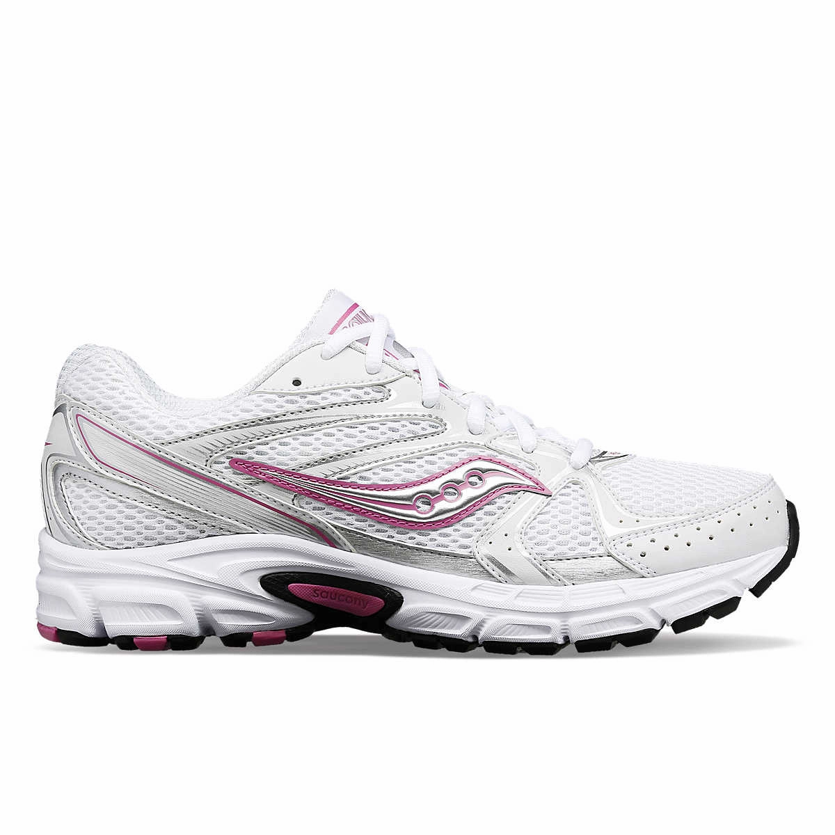 Women's Saucony Grid Ride Millenium 'White/Pink' fringe - trimmed - design shoes