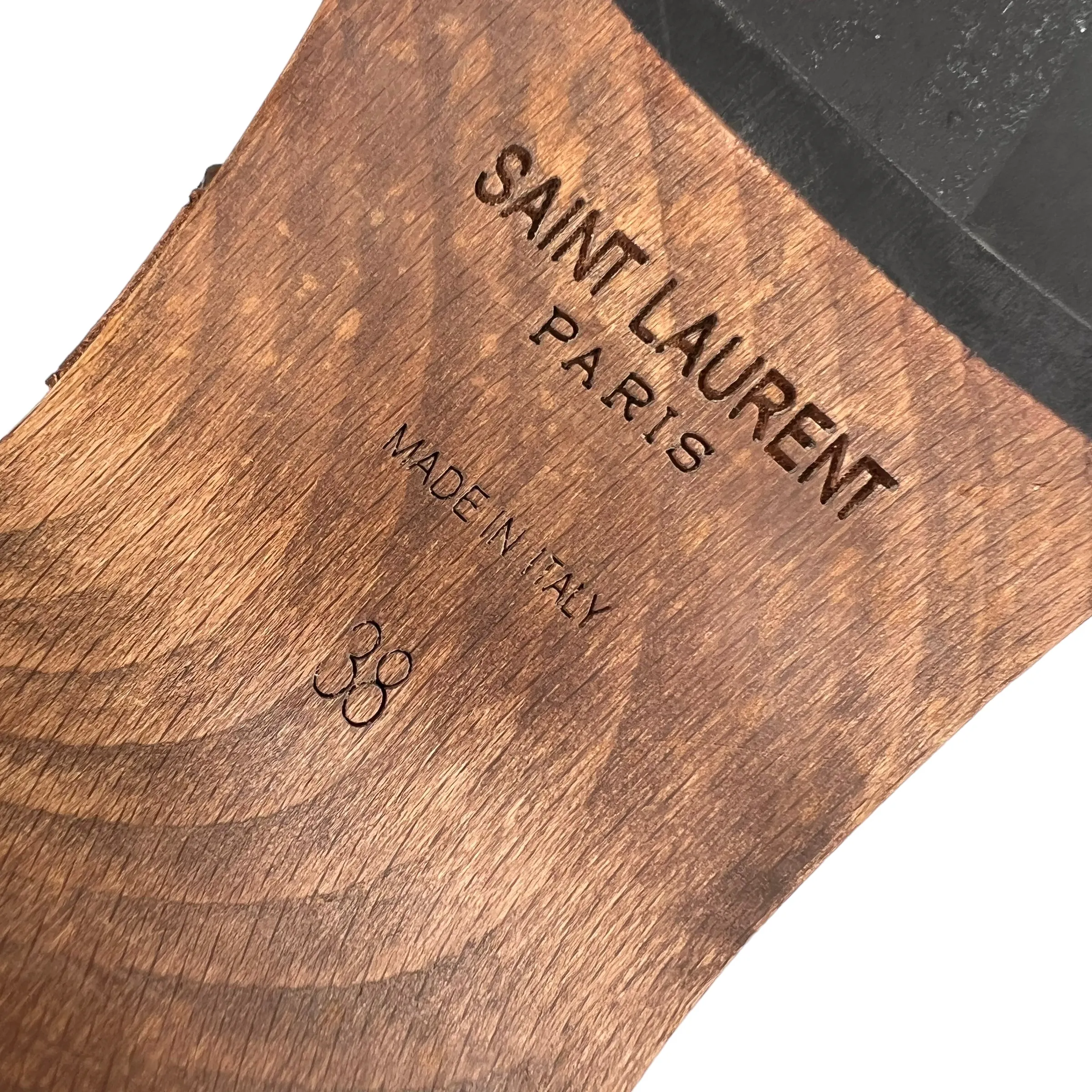 Saint Laurent Sabot Brown Leather Clogs