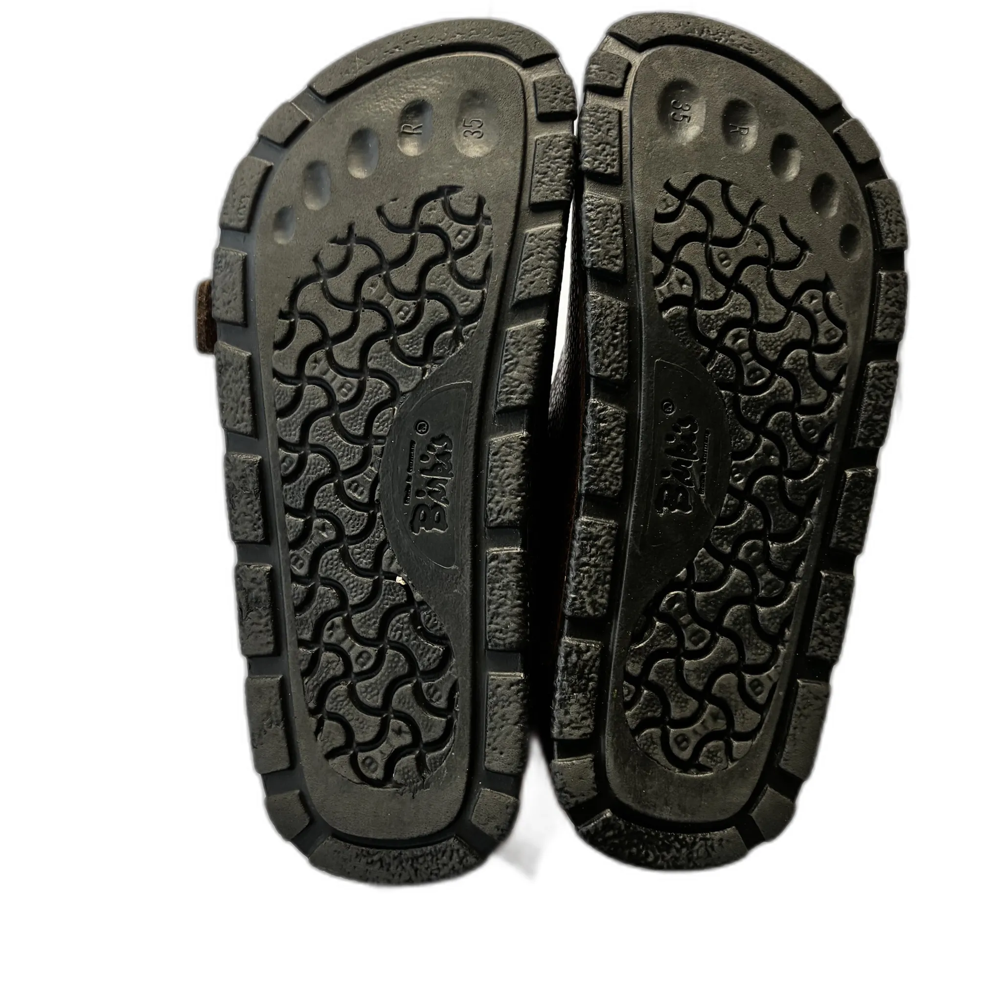 Sandals Flats By Birkenstock In Brown, Size: 5