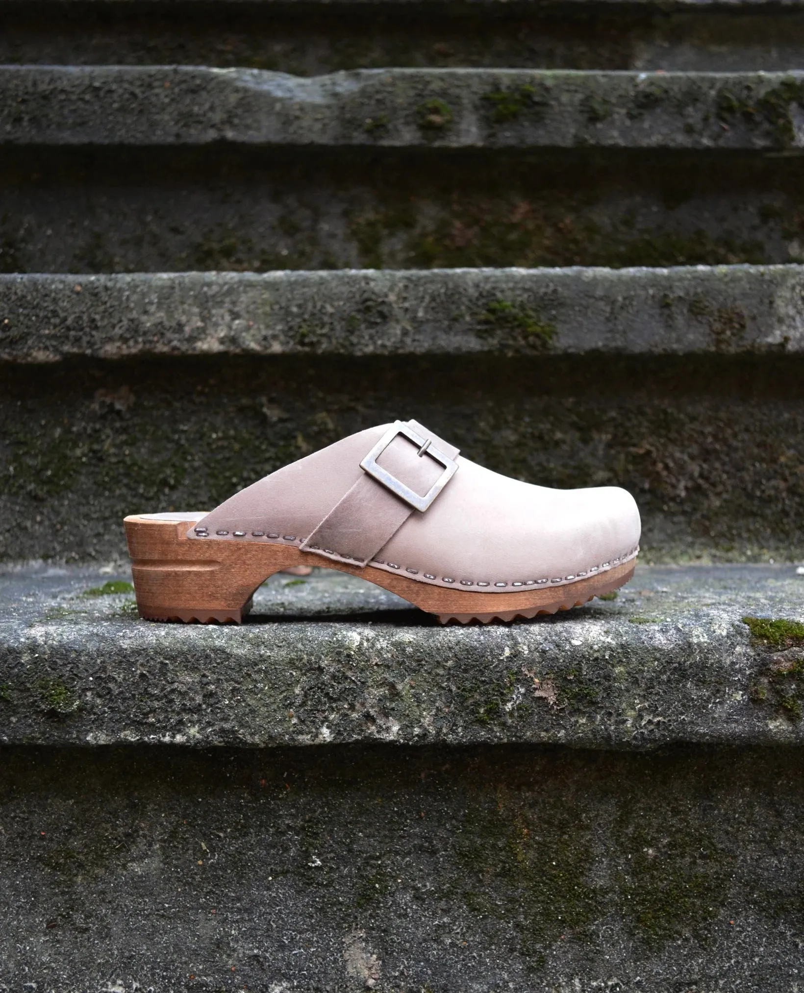 Sanita Womens Wooden Clog  Urban - Grey