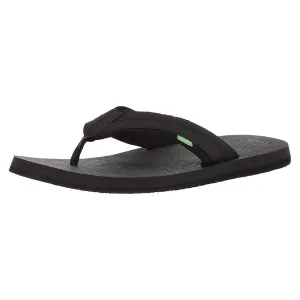 Sanuk Men's Flip Flops - Beer Cozy 2 Sandals Black | SMS10868-BLK